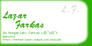 lazar farkas business card